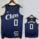 23/24 CLIPPERS WESTBROOK #0 Dark blue City Edition Top Quality Hot Pressing NBA Jersey