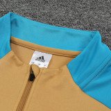 24/25 Argentina Mud Yellow Kids Half Pull Tracksuit (半拉链、泥黄色童装）