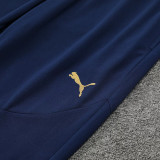 24/25 Marseille Deep Lake Blue Print Half Pull Tracksuit  (半拉链)