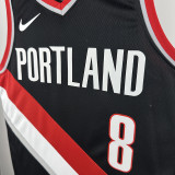 22/23 Trail Blazers AFIDIA #8 Black City Edition Top Quality Hot Pressing NBA Jersey