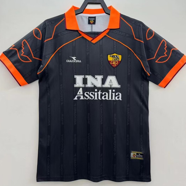 1999/2000 Roma Black Retro Soccer Jersey