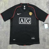 2007/2008 Man Utd Away Black Retro Soccer Jersey