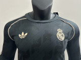 24/25 RMA Black Commemorative Edition Long Sleeve Player Version Retro Soccer Jersey