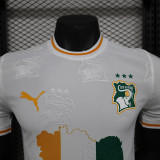 24/25 Cote d'Ivoire White Player Version Soccer Jersey
