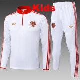25/26 Bayern 125th Anniversary Edition White Kids Half Pull Tracksuit #E2526 (半拉链)