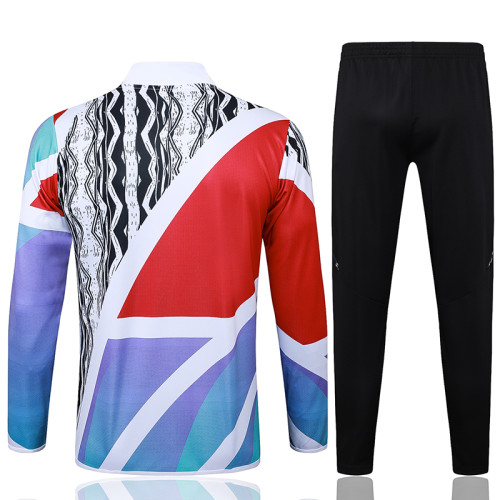 24/25  ARS Red & Blue Jigsaw puzzle Kids Jacket Tracksuit # E965童装