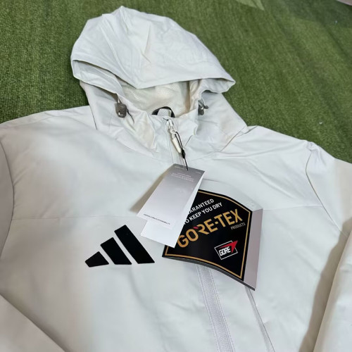 24/25 AD White Casual  Assault  Hooded Windbreaker (Y22连帽冲锋衣）