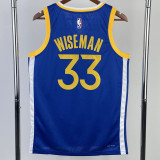 22/23 WARRIORS WISEMAN #33 Blue Top Quality Hot Pressing NBA Jersey (V领)