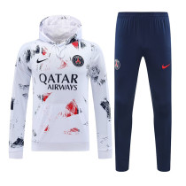 24/25 PSG White Graffiti Hooded Tracksuit 24/25 PSG White Graffiti Hooded Tracksuit