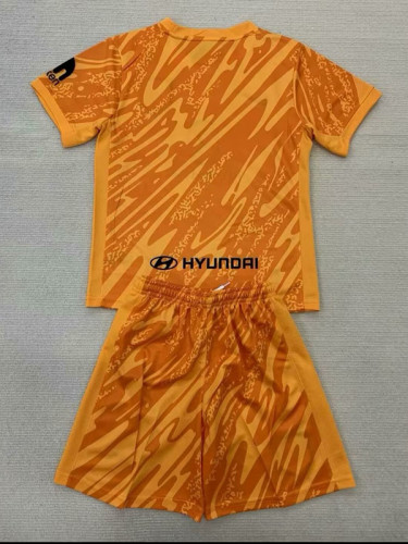 24/25  ATM Orange Goalkeeper Kids Soccer Jersey(左袖带黑广告）
