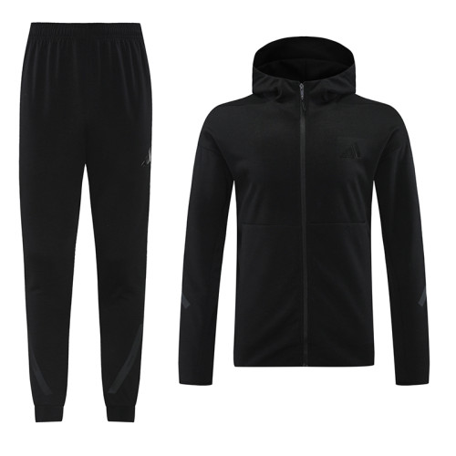 24/25 AM05 Black  Hooded Jacket Tracksuit