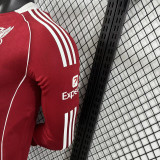 25/26  LIV Home  Long Sleeve  Player Version Soccer Jersey