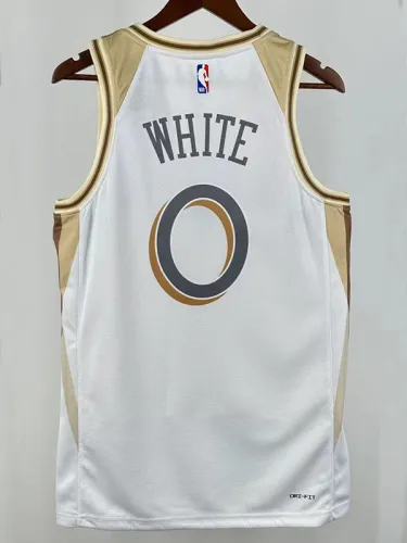 24/25  BULLS WHITE # 0 White City Edition Top Quality Hot Pressing NBA Jersey