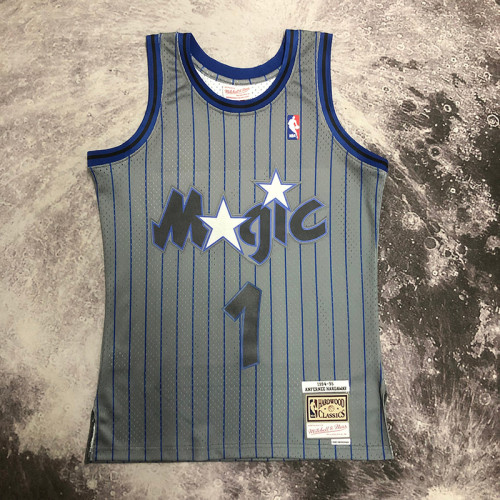 1994/1995 Magic HARDAWAY #01 Grey Retro Top Quality Hot Pressing NBA Jersey