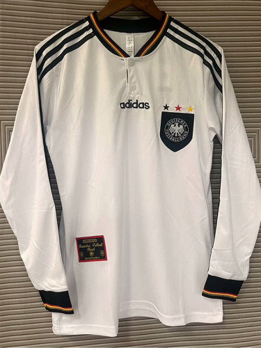 1996 Germany Home Retro Long Sleeve Soccer Jersey