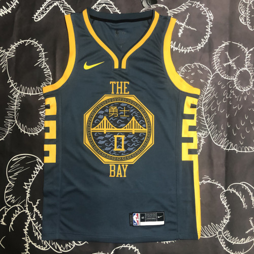 2018 WARRIORS PAYTON II #0 Black Gray Top Quality Hot Pressing NBA Jersey
