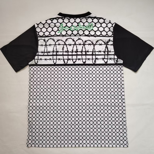 25/26 Palestino Deportivo Wire Mesh White Retro Soccer Jersey