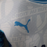 24/25 Marseille White & Blue Special Edition Player Version Soccer Jersey (白蓝）
