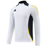 24/25 AD  White Half Zipper Sportswear # 801白(半拉链)