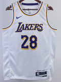 22/23 LAKERS HACHIMURA #28 White Top Quality Hot Pressing NBA Jersey(圆领)