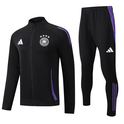 24/25  Germany Black Jacket Tracksuit(紫边）