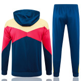 24/25 BAR Royal Blue Hooded  Tracksuit(Add Fluff)  (连帽加绒F602)