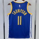22/23 WARRIORS THOMPSON #11 Blue Top Quality Hot Pressing NBA Jersey (V领)