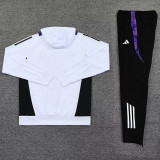 24/25 RMA White Hooded  Tracksuit白色