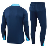 24/25 CHE Dark Blue  Half Pull Tracksuit  (半拉链)