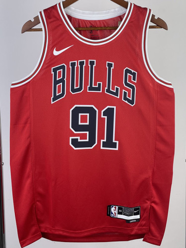22/23 BULLS RODMAN #91 Red Top Quality Hot Pressing NBA Jersey