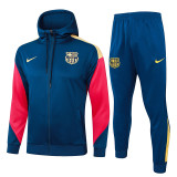24/25 BAR Royal Blue Hooded  Tracksuit(Add Fluff)  (连帽加绒F602)