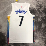 22/23 NETS DURANT #7 White City Edition Top Quality Hot Pressing NBA Jersey