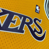 1984/1985 LAKERS JOHNSON #32 Yellow Retro Top Quality Hot Pressing NBA Jersey(圆领)