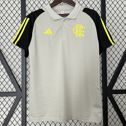 24/25 Flamengo Grey Polo Training shirts（翻领）