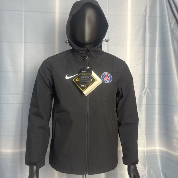 24/25 PSG Black Assault  Hooded Windbreaker (Y21连帽冲锋衣）