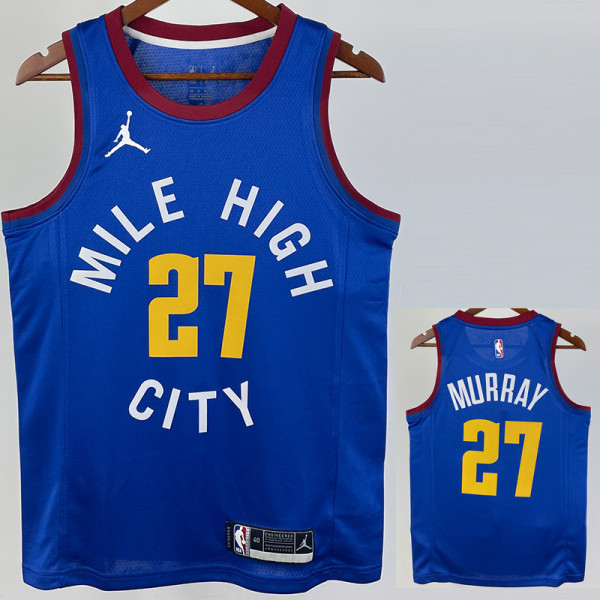 20/21 Nuggets MURRAY #27 Blue Top Quality Hot Pressing NBA Jersey (Trapeze Edition) 飞人版