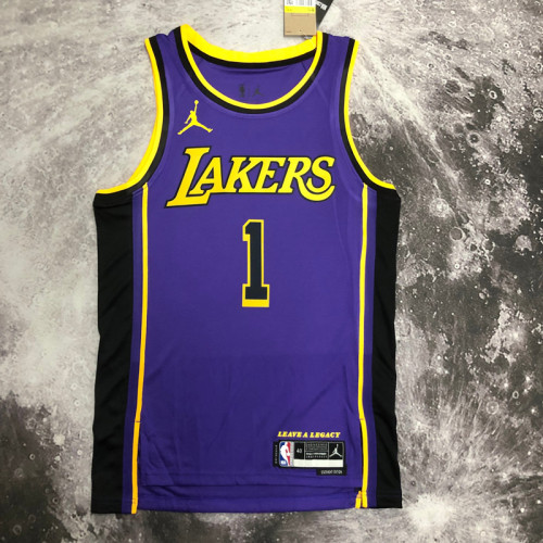 22/23 LAKERS RUSSELL #1 Purple Top Quality Hot Pressing NBA Jersey (Trapeze Edition)
