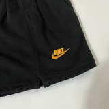 24/25 NK Black Cotton shorts(002、前彩色标、全棉)