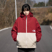 2025 New THE NORTH FACE Women Red Hooded Windbreaker女红 2025 New THE NORTH FACE Women Red Hooded Windbreaker女红