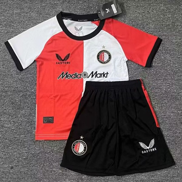 24/25 Feyenoord Home Kids Soccer Jersey