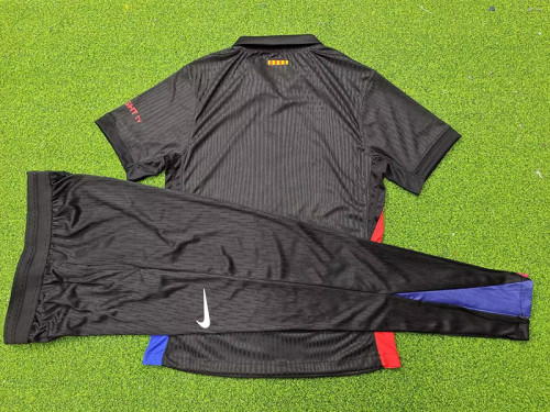24/25 BAR Away Player Version  Suit Soccer Jersey(Black Pants)黑裤