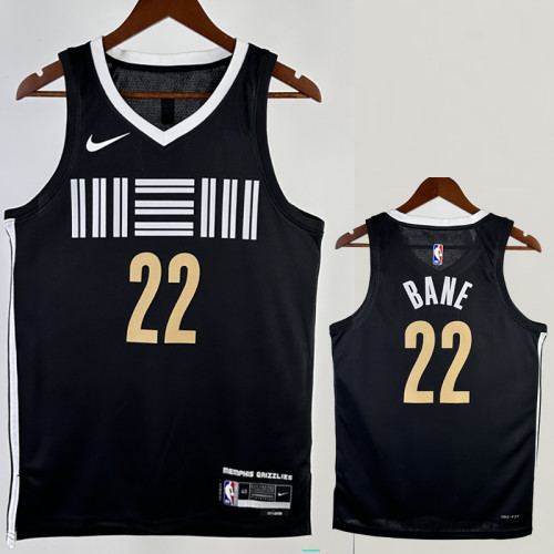 23/24 Grizzlies BANE #22 Black City Edition Top Quality Hot Pressing NBA Jersey