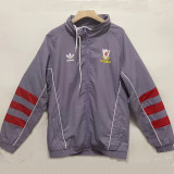 LIV Grey Grey Retro windbreaker(连帽）