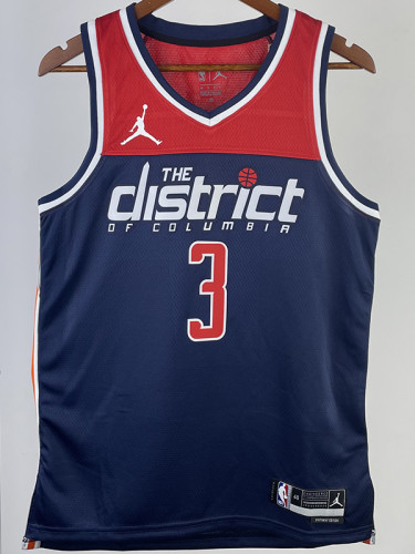 22/23 Wizards BEAL #3 Royal Blue Top Quality Hot Pressing NBA Jersey (Trapeze Edition)