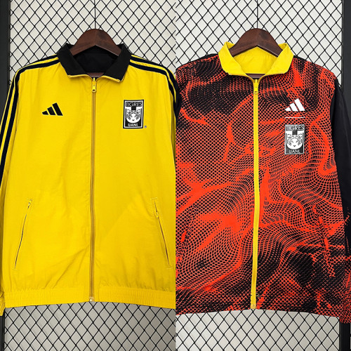 24/25  Tigres UANL Yellow & Red Double Sided Windbreaker (双面风衣)