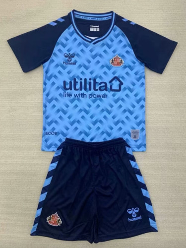 24/25 Sunderland Blue Goalkeeper Kids Soccer Jersey