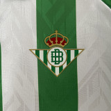 24/25 Real Betis Home Fans Soccer Jersey(胸前GREE广告)