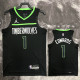 22/23 TIMBERWOLVES EDWAROS #1 Black Top Quality Hot Pressing NBA Jersey (Trapeze Edition)