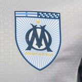 24/25 Marseille Home  Player Version Soccer Jersey(Print all Sponsor)前后广告