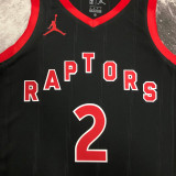 22/23 RAPTORS LEONARD #2 Black red Top Quality Hot Pressing NBA Jersey (Trapeze Edition)